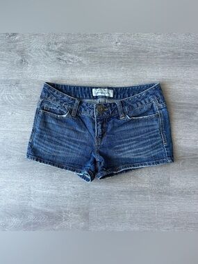 Y2K Aeropostale Women's Low Rise Mini Blue Denim Jean Shorts